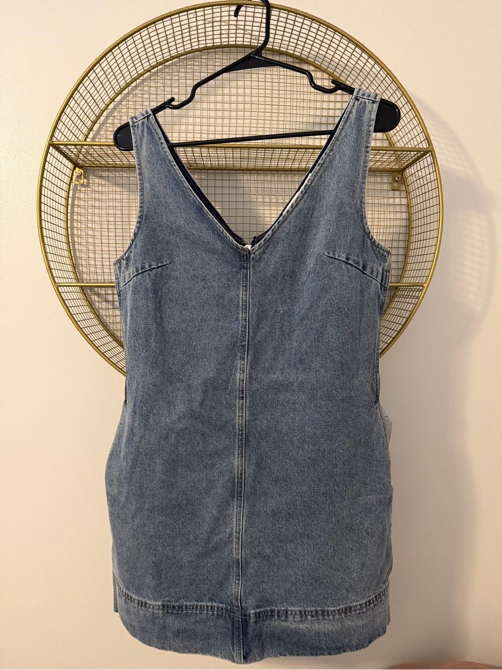 Lush Blue Denim V-Neck Women’s Mini Dress